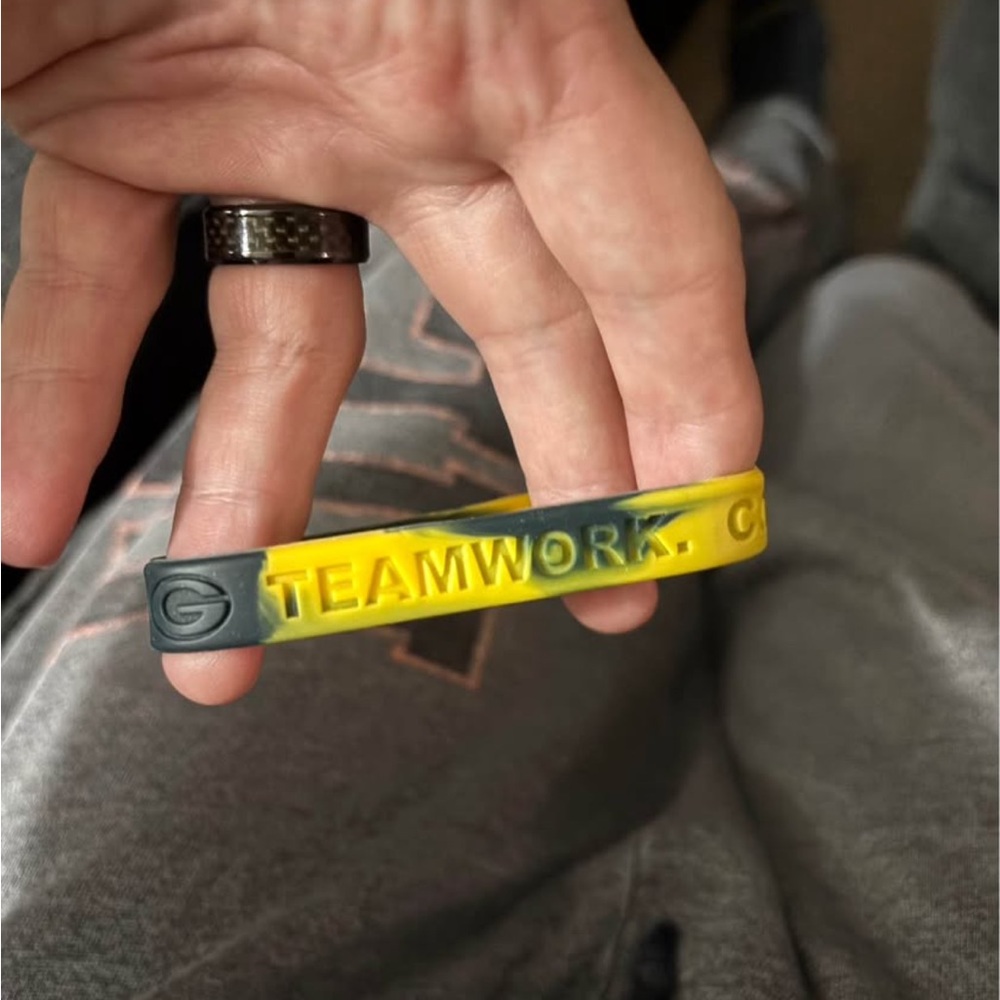 Green Bay packers Yellow and green Teamwork Wristband